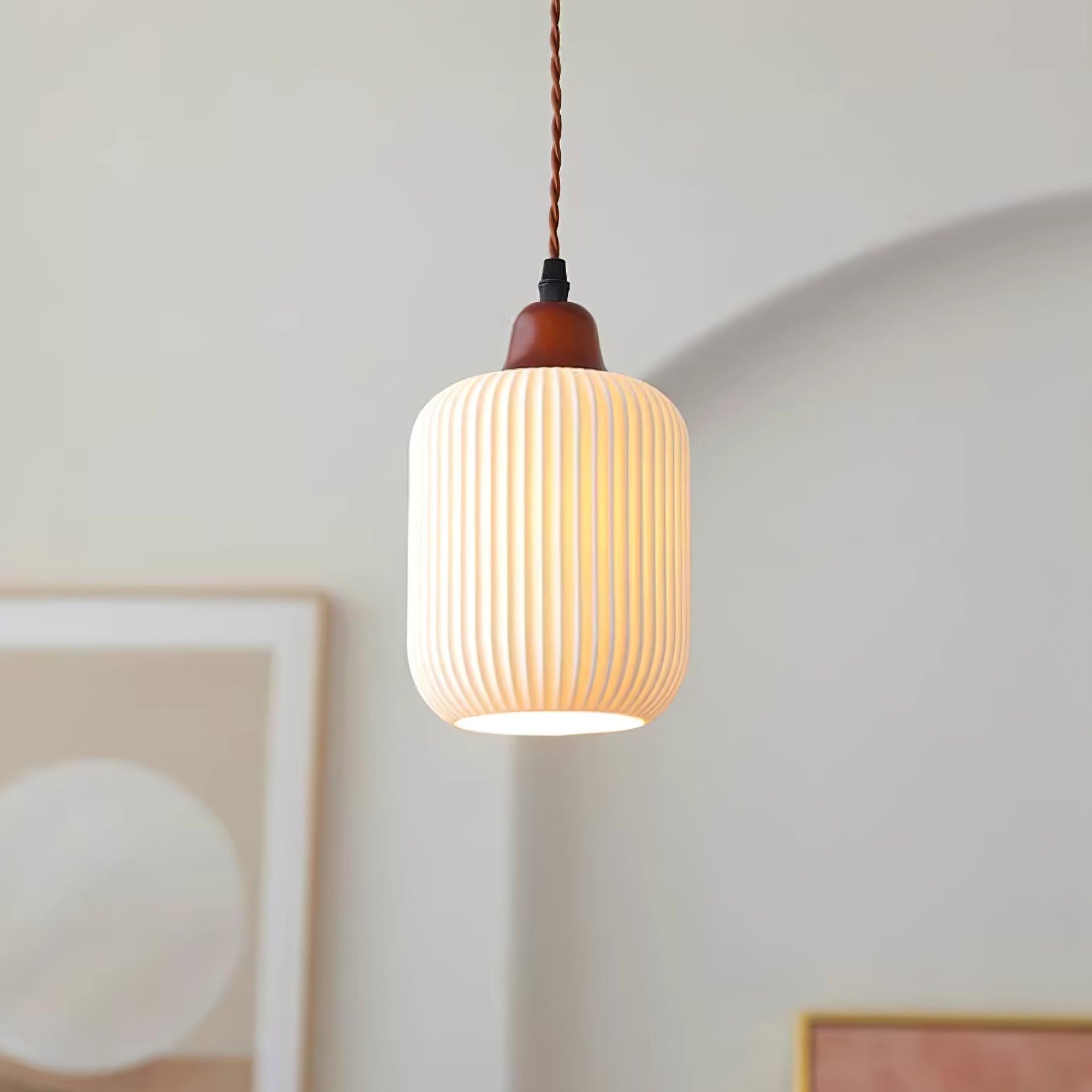 Keramik Pendelleuchte, Handgefertigtes Design Dimmbar E27