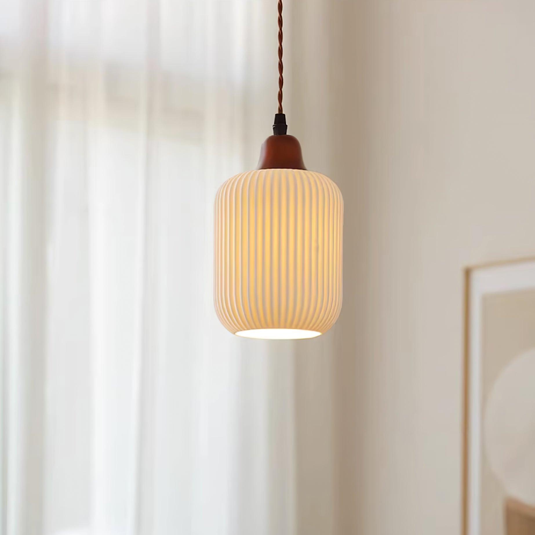 Keramik Pendelleuchte, Handgefertigtes Design Dimmbar E27