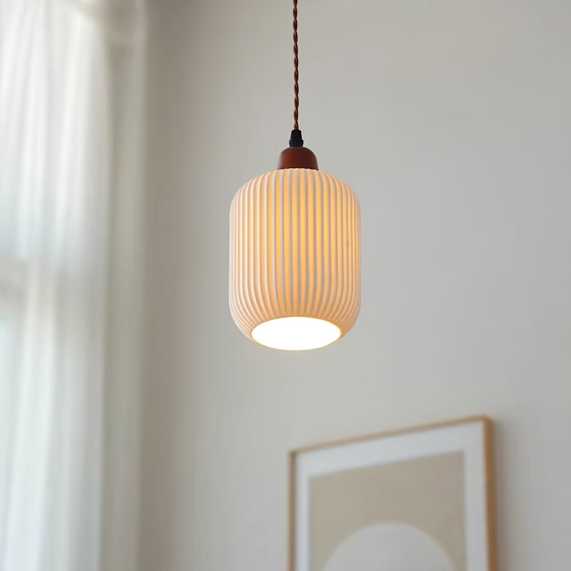 Keramik Pendelleuchte, Handgefertigtes Design Dimmbar E27