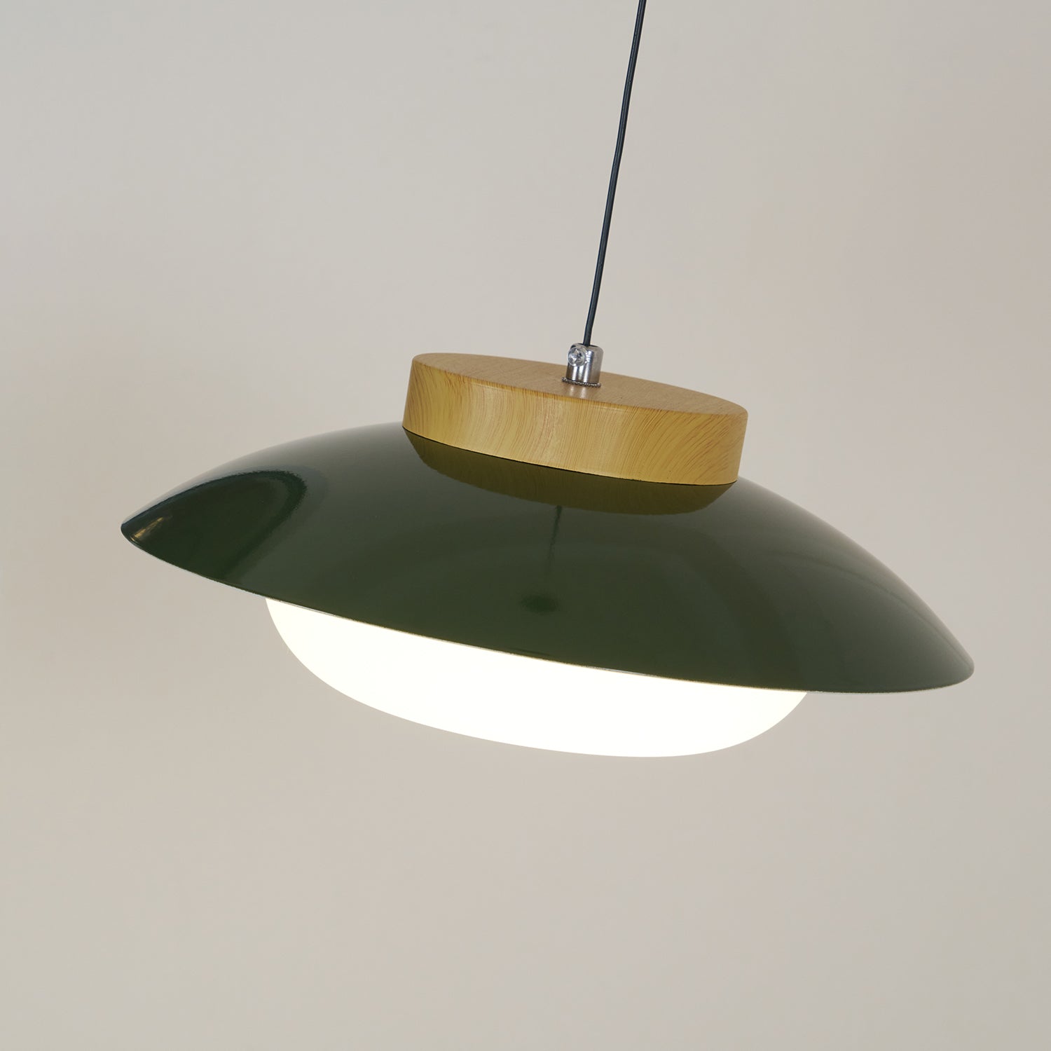 Glas Pendelleuchte Untertassenform, Warmweiß 3000K, Höhenverstellbar Modernes Design
