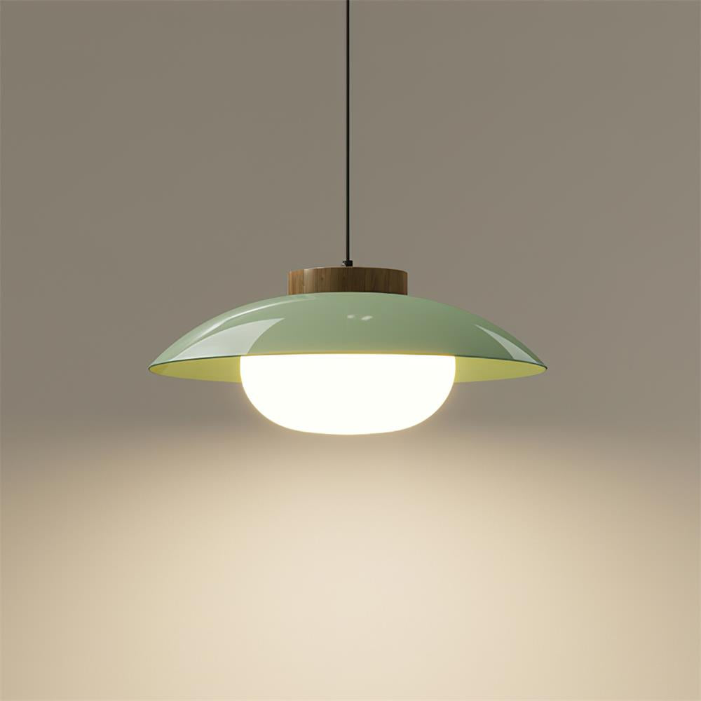Glas Pendelleuchte Untertassenform, Warmweiß 3000K, Höhenverstellbar Modernes Design