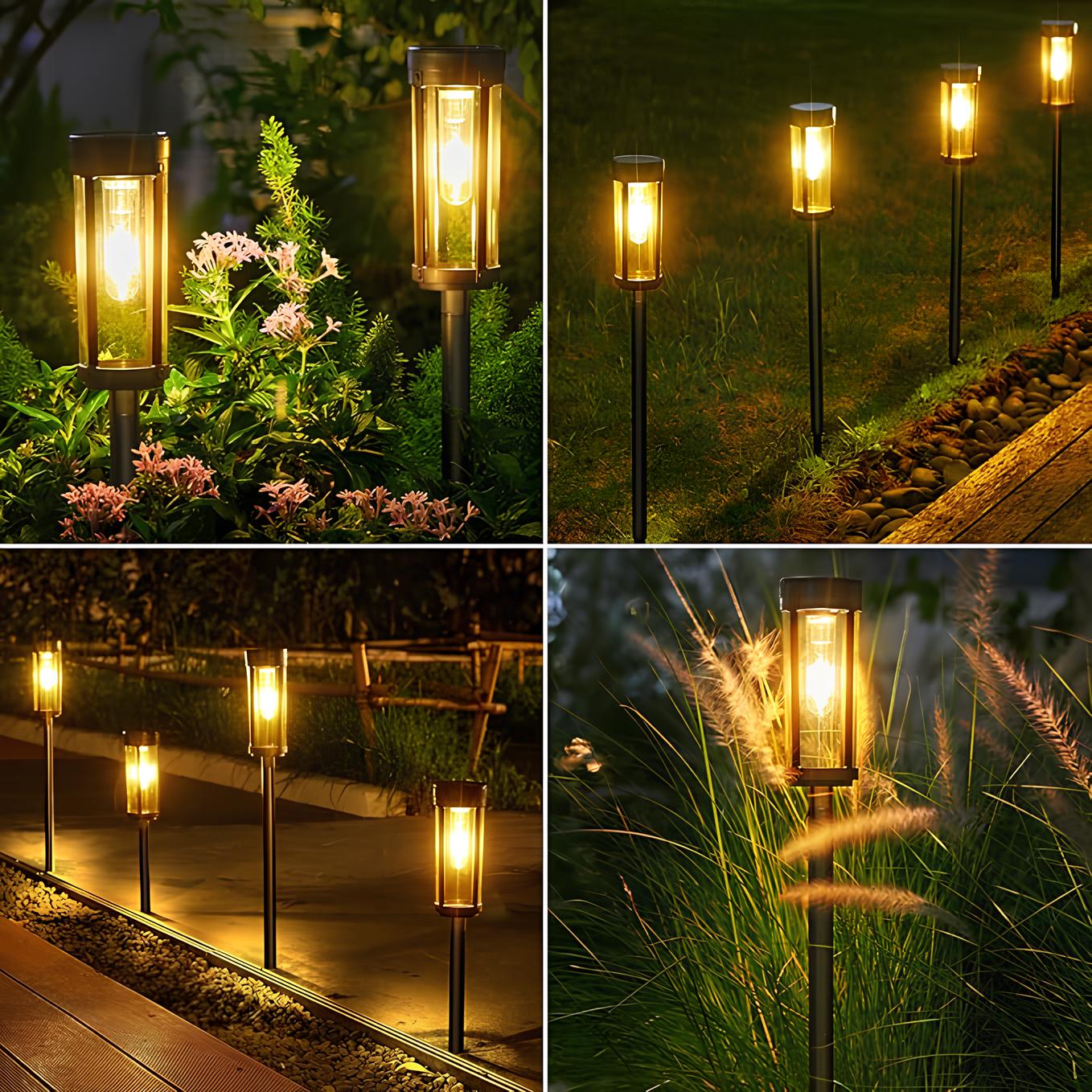 Solar Fackel Garten LED, Flammen Effekt Solarleuchte