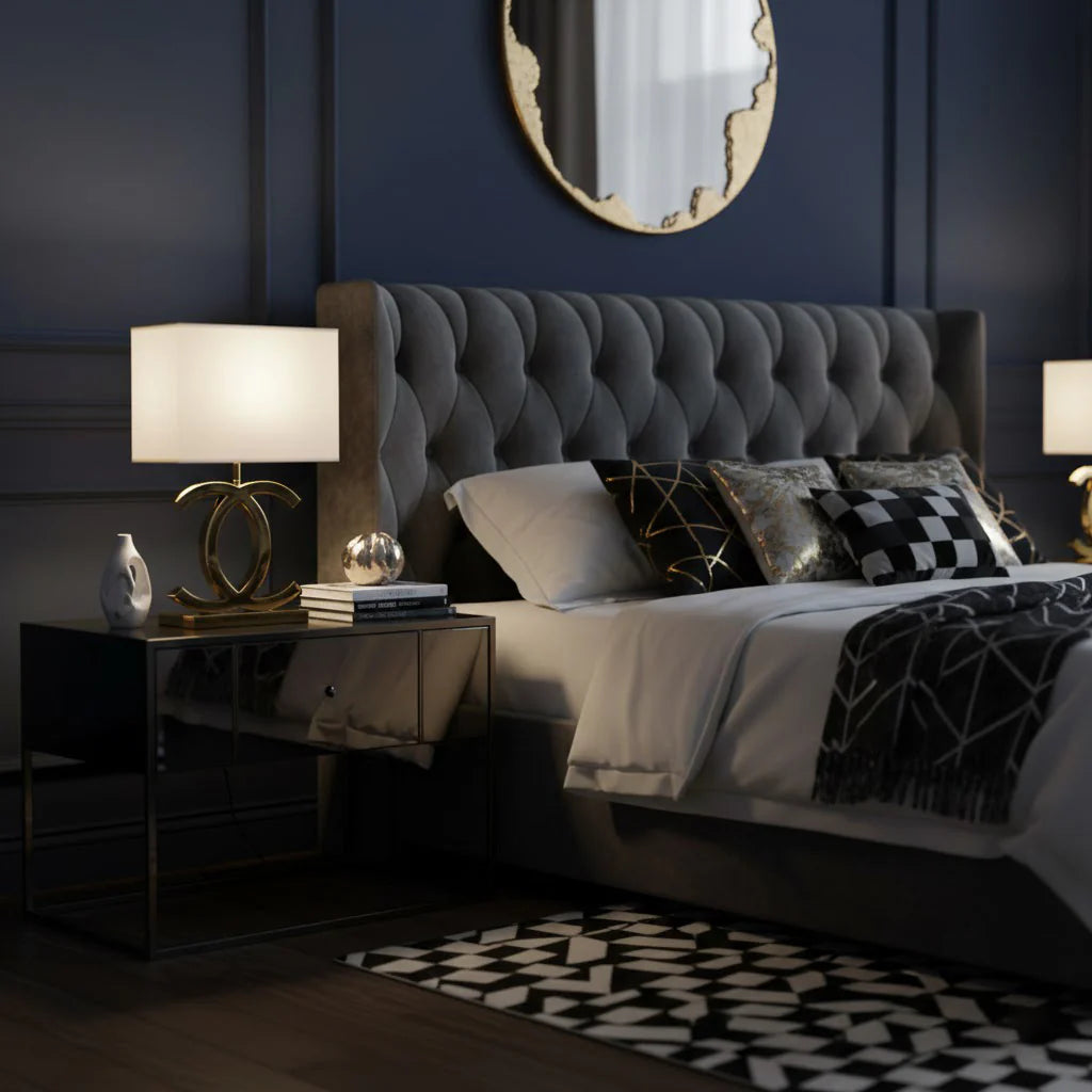 Edelstahl Tischlampe, Modernes Design LED Dimmbar