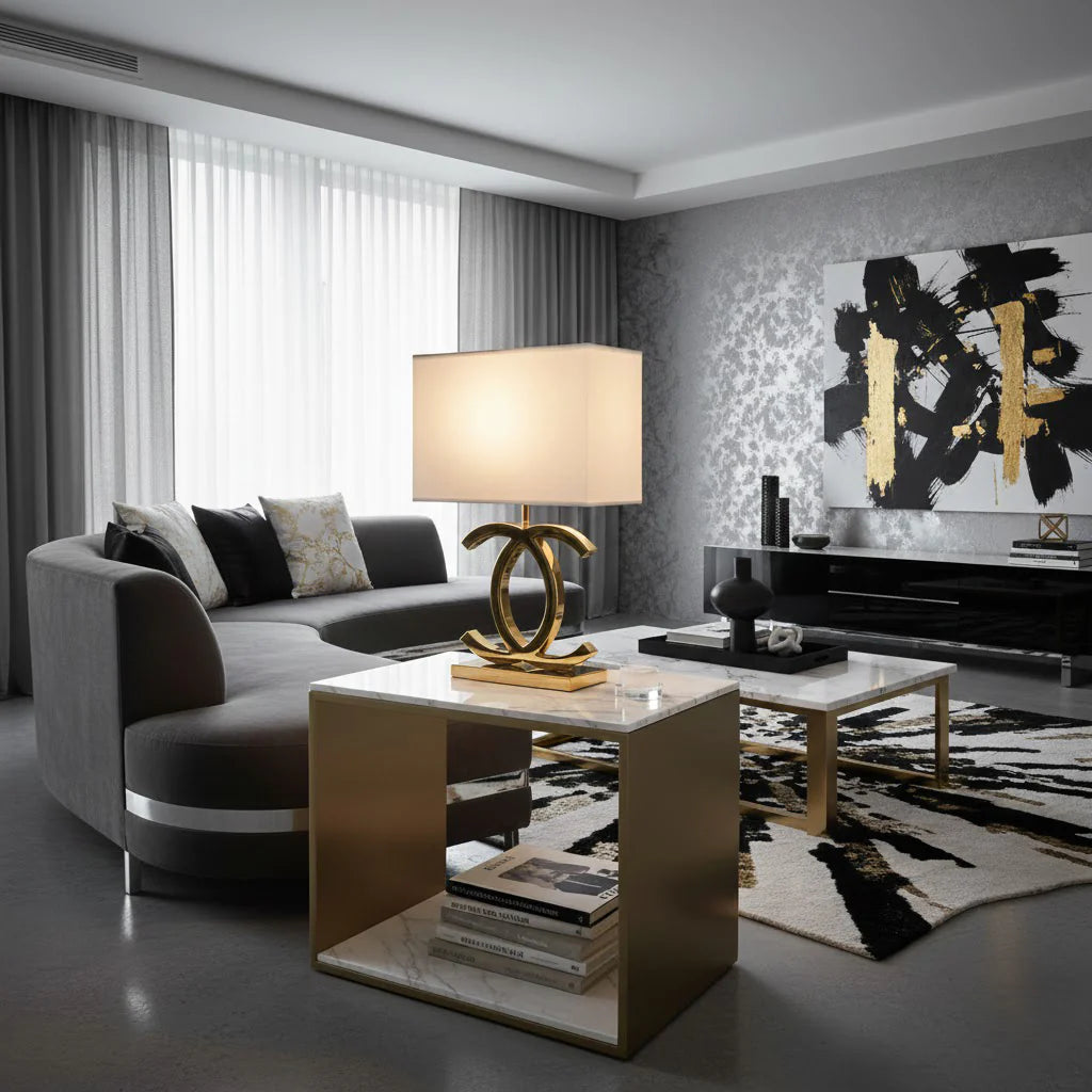 Edelstahl Tischlampe, Modernes Design LED Dimmbar