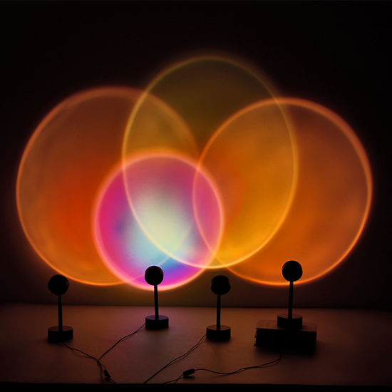 Sunset Lampe LED, 180° Projektor, Dimmbar, USB