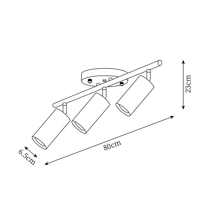 LED Deckenstrahler Schienensystem Holz, Deckenleuchte Verstellbar 1-4 Flammig
