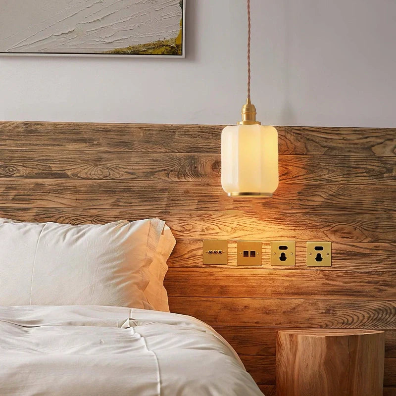 Pendelleuchte Glas Messing, Modernes Design Dimmbar E27