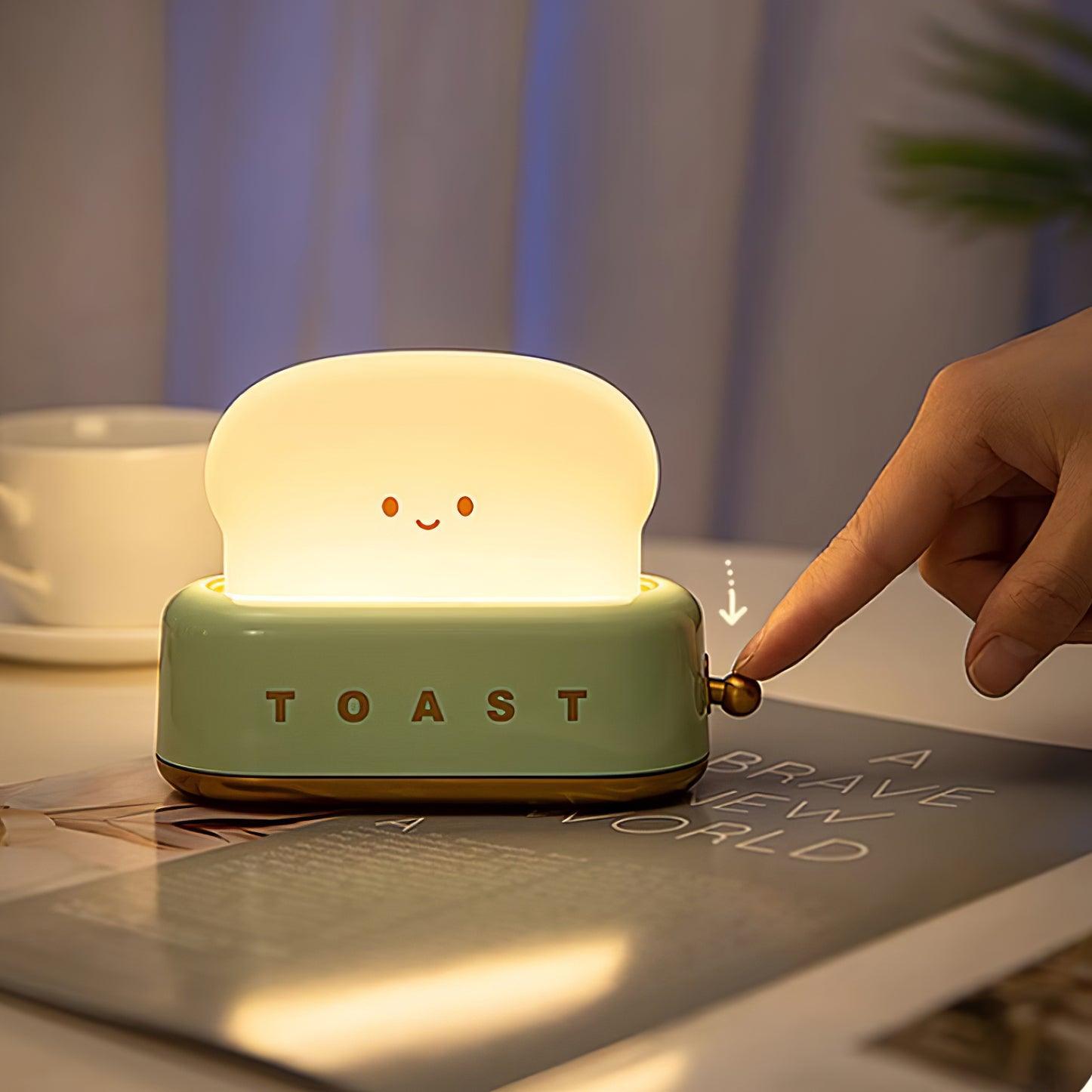Toaster Nachtlicht LED dimmbar, Kabellose Tischlampe