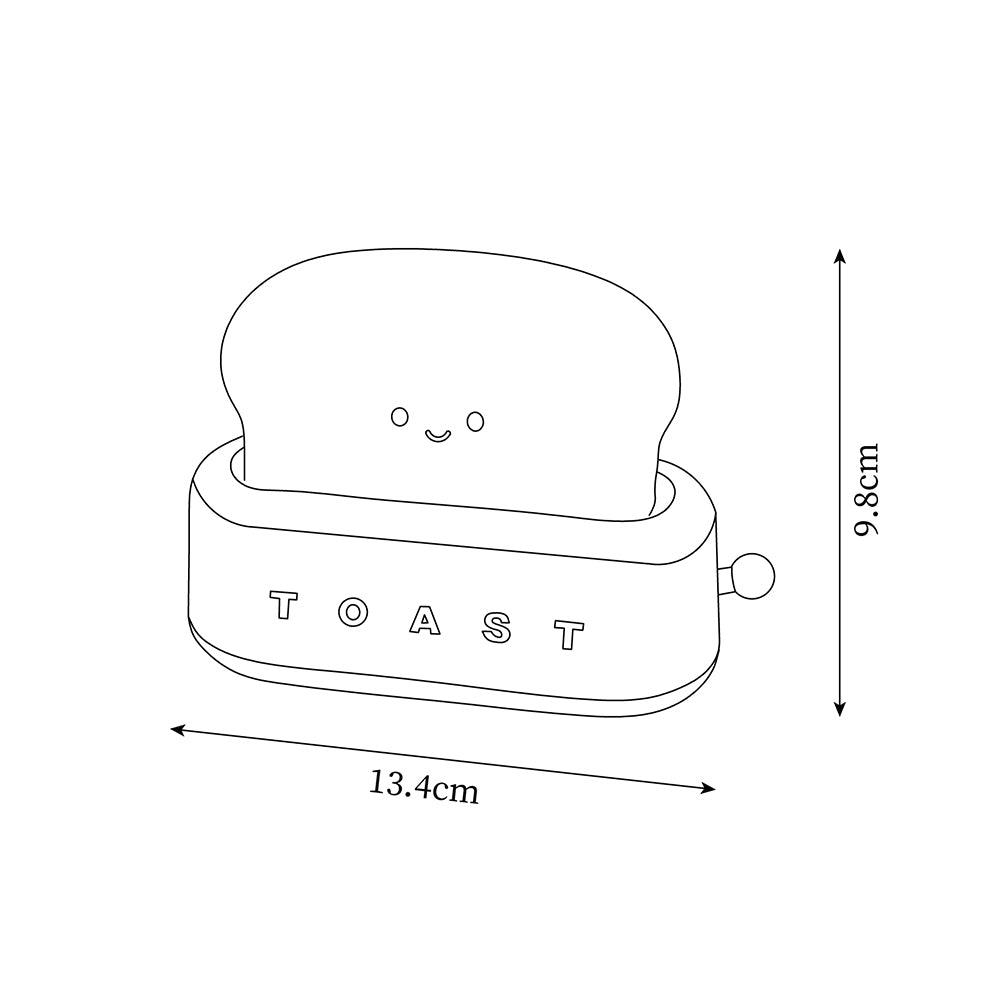 Toaster Nachtlicht LED dimmbar, Kabellose Tischlampe