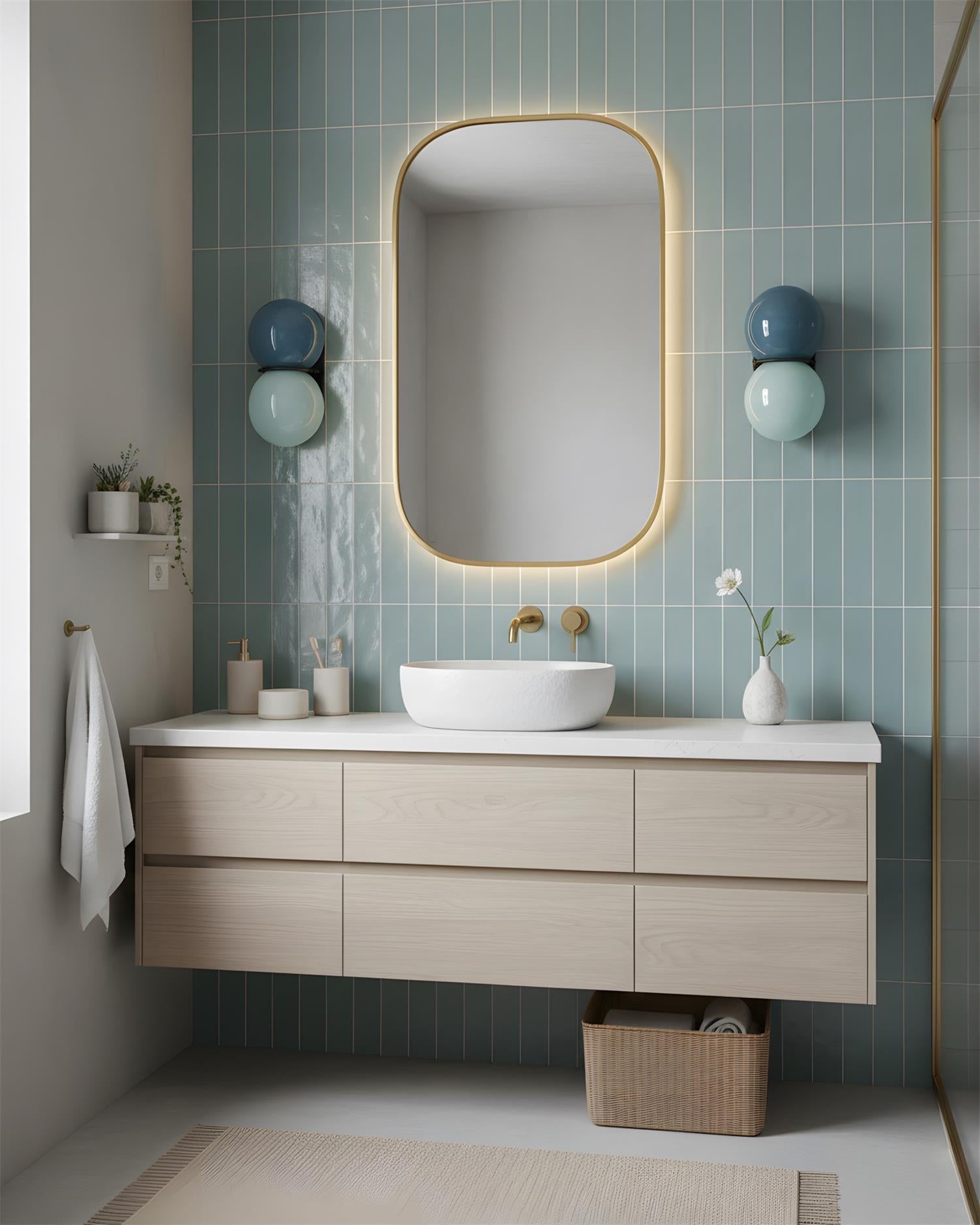 LED Wandleuchte Modern, Wellen Design Warmweiß Dimmbar