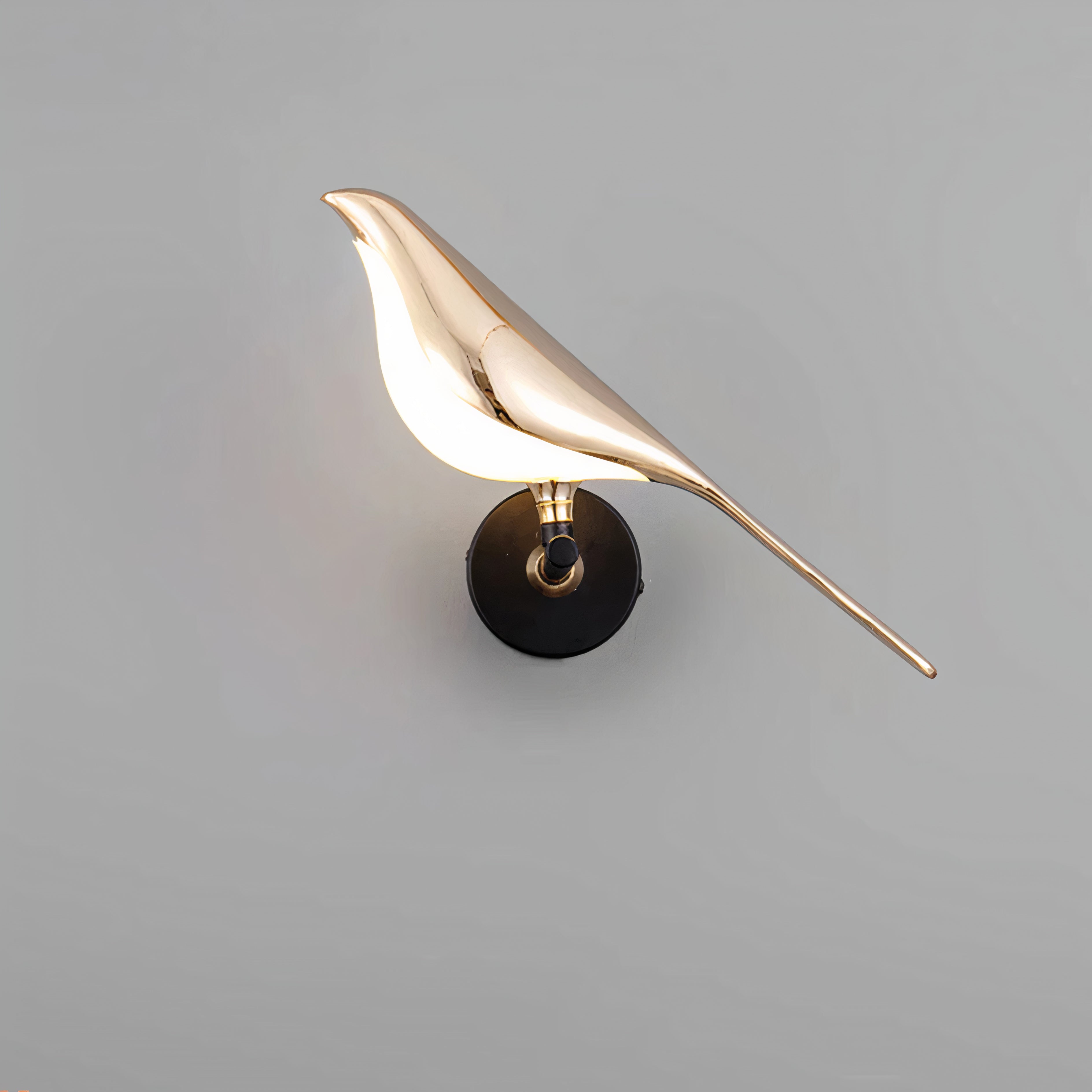 LED Wandlampe Vogel Design Gold, Dimmbar, Modernes Design