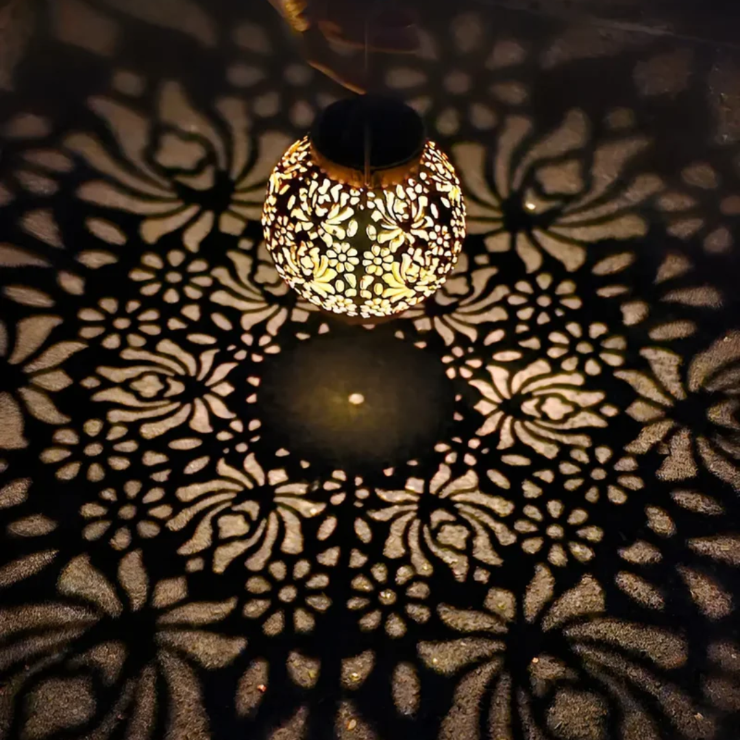 Solar Laterne rund, LED Außenlaterne Garten