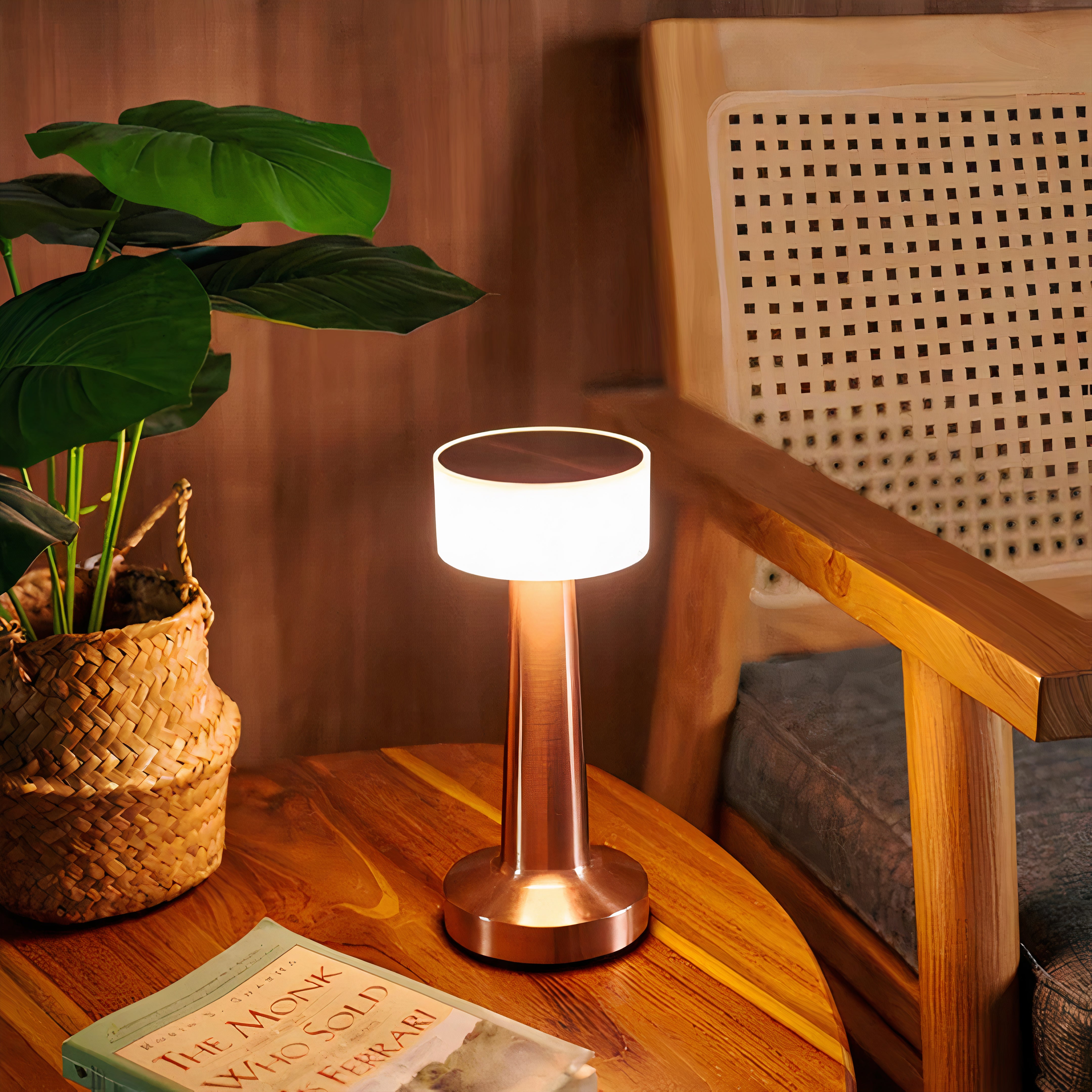 Kabellose LED Tischlampe Metall, Akku, Dimmbar, USB-C