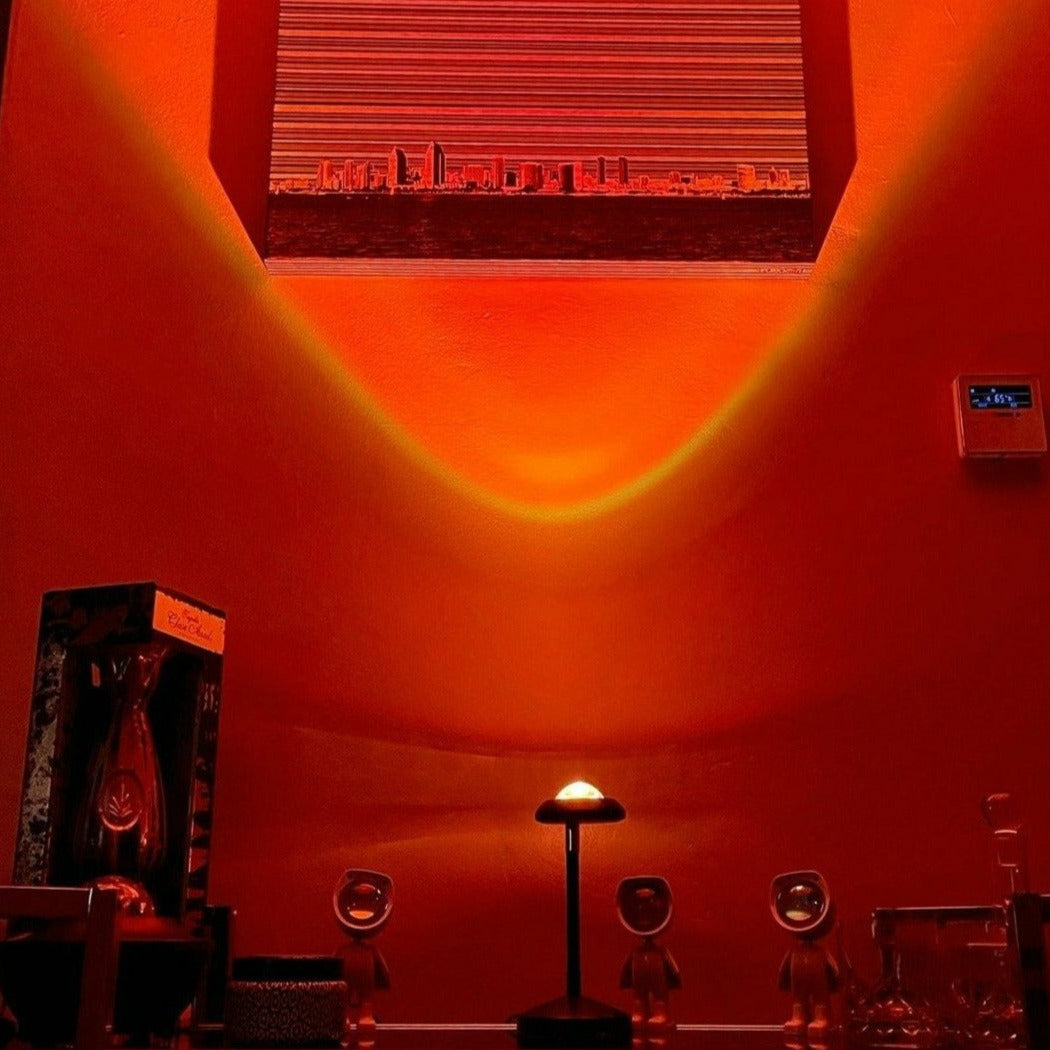 Sunset Lampe LED, 180° Projektor, Dimmbar, USB
