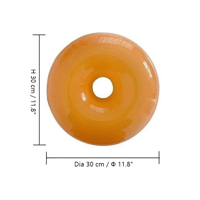 Bauhaus Tischlampe LED dimmbar, Glas Ring Tischleuchte