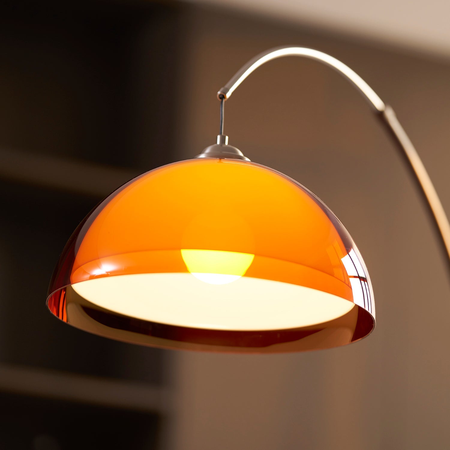 Bogen Stehlampe Holzoptik, Design Stehleuchte Verstellbar E27