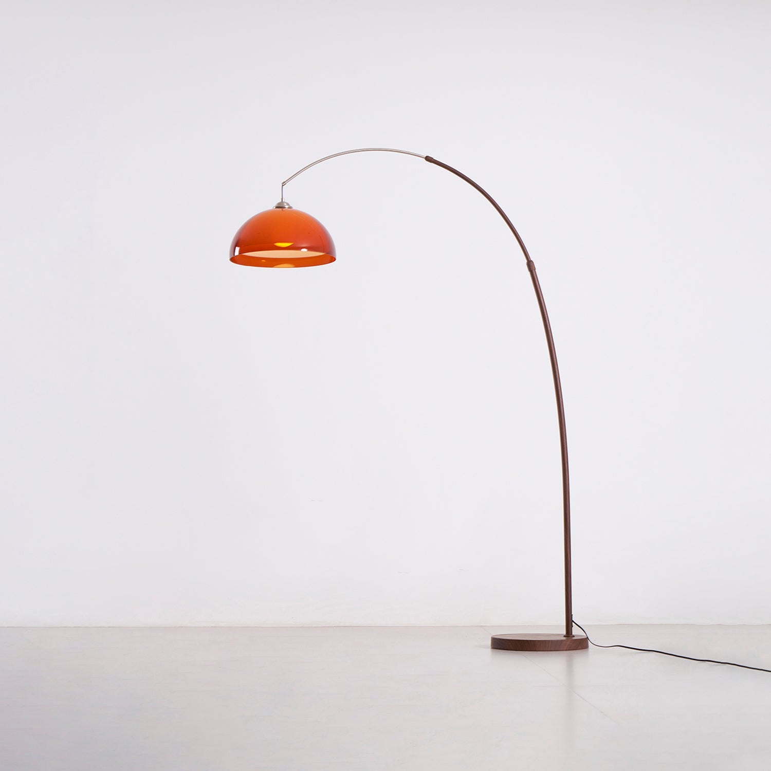 Bogen Stehlampe Holzoptik, Design Stehleuchte Verstellbar E27