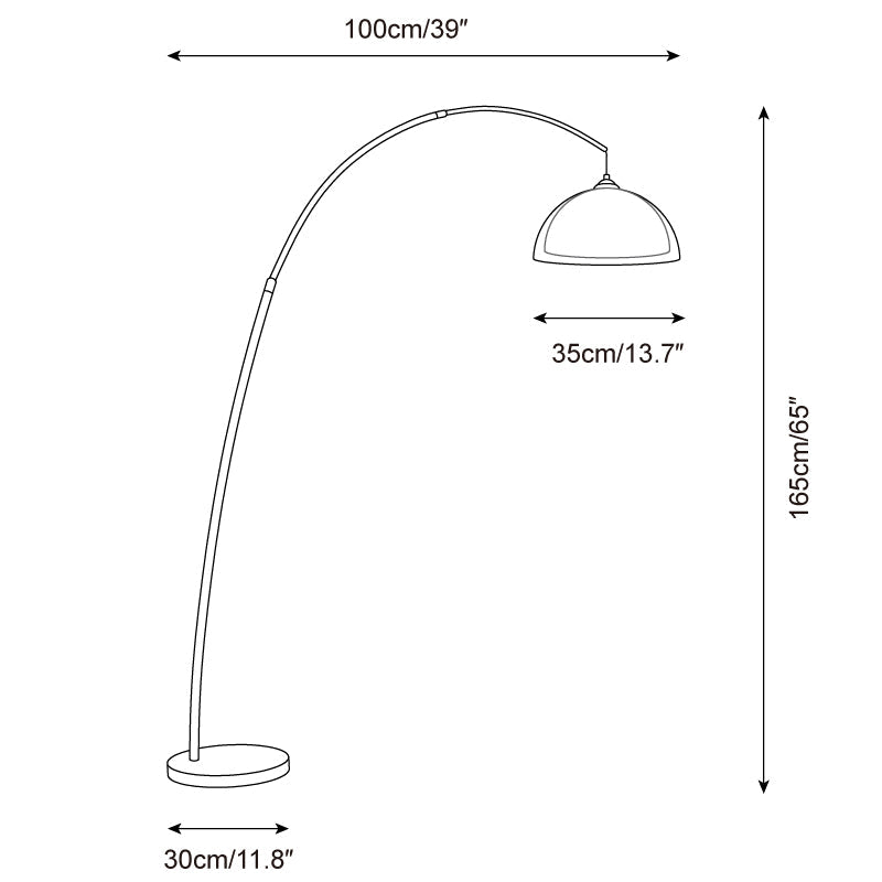 Bogen Stehlampe Holzoptik, Design Stehleuchte Verstellbar E27