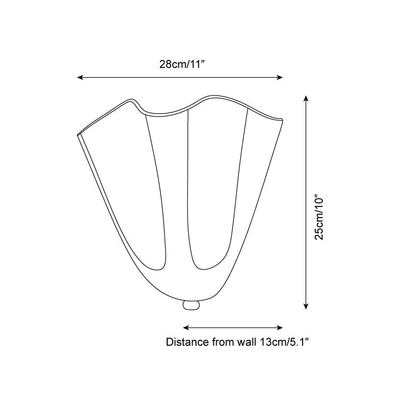 Wandleuchte Mundgeblasenes Glas, Blumenform Design Dimmbar Warmweiß