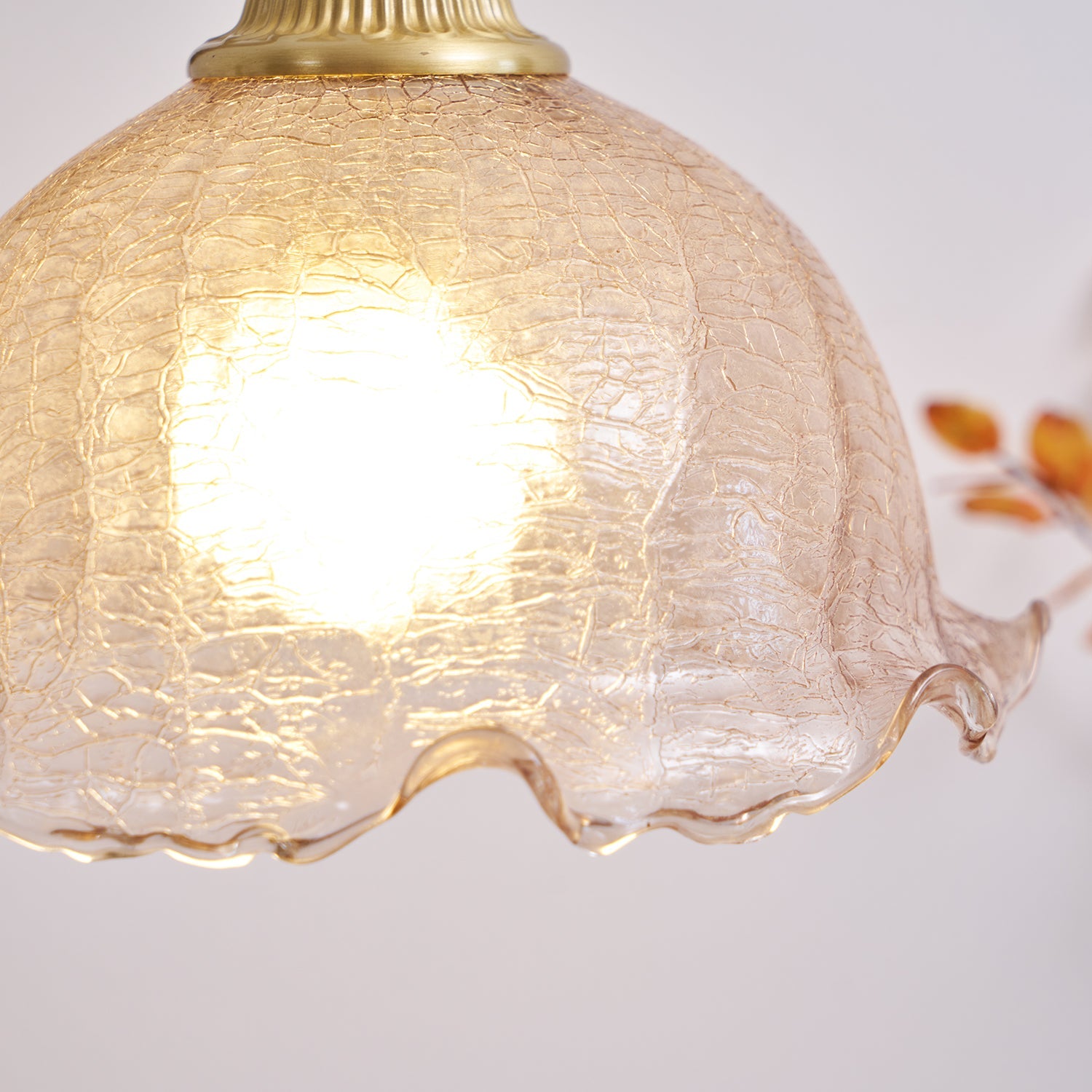Vintage Wandlampe Plug In, Glas Messing Design Dimmbar