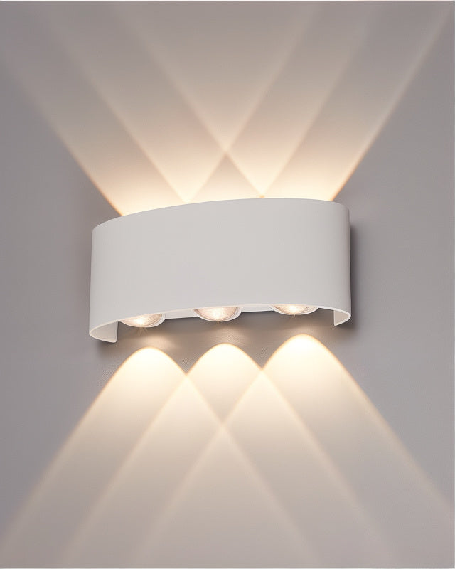 LED Wandleuchte außen IP65, Moderne Wandlampe schwarz