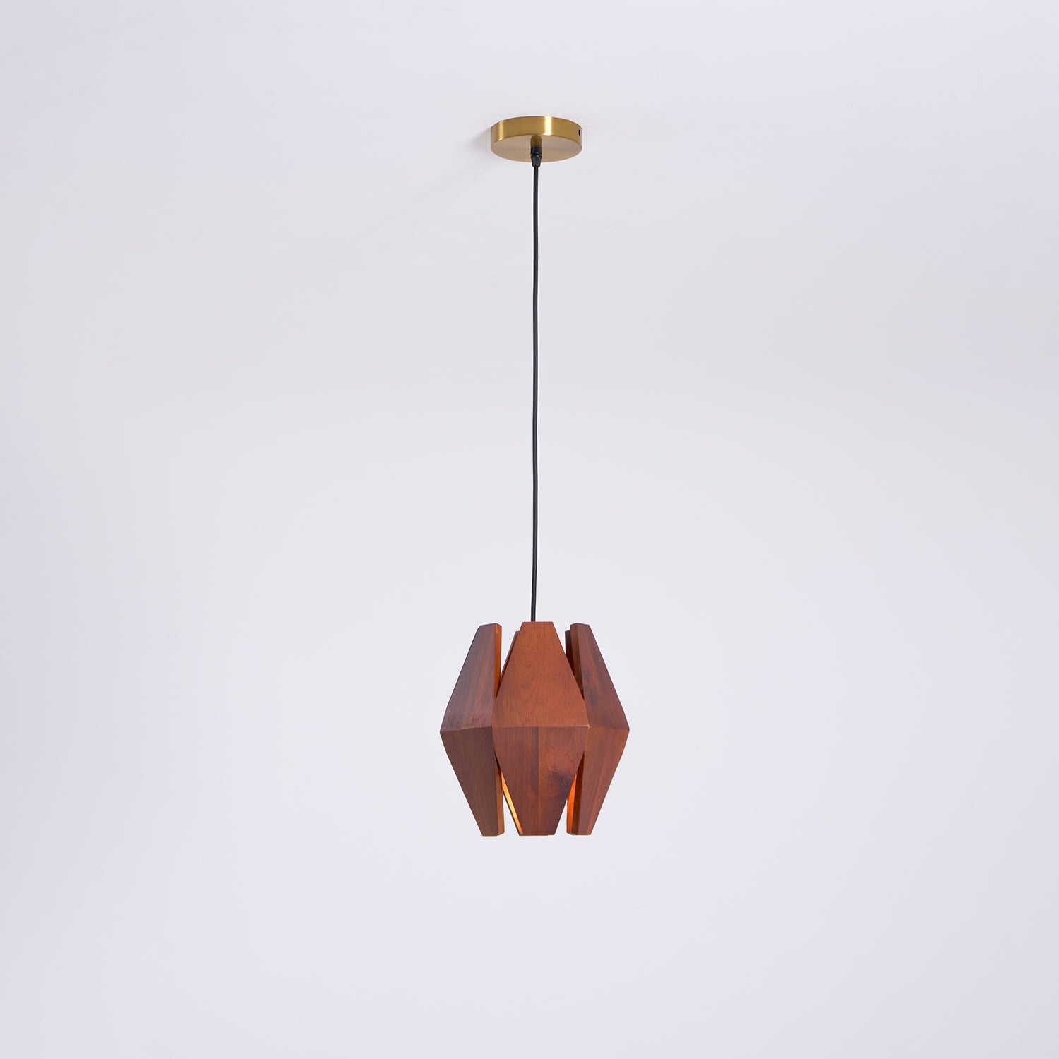 Holz Pendelleuchte Rund Ø35 cm, Dimmbar Modern
