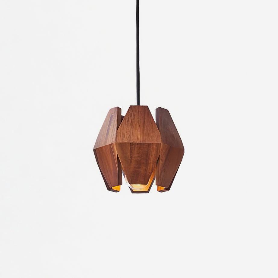 Holz Pendelleuchte Rund Ø35 cm, Dimmbar Modern