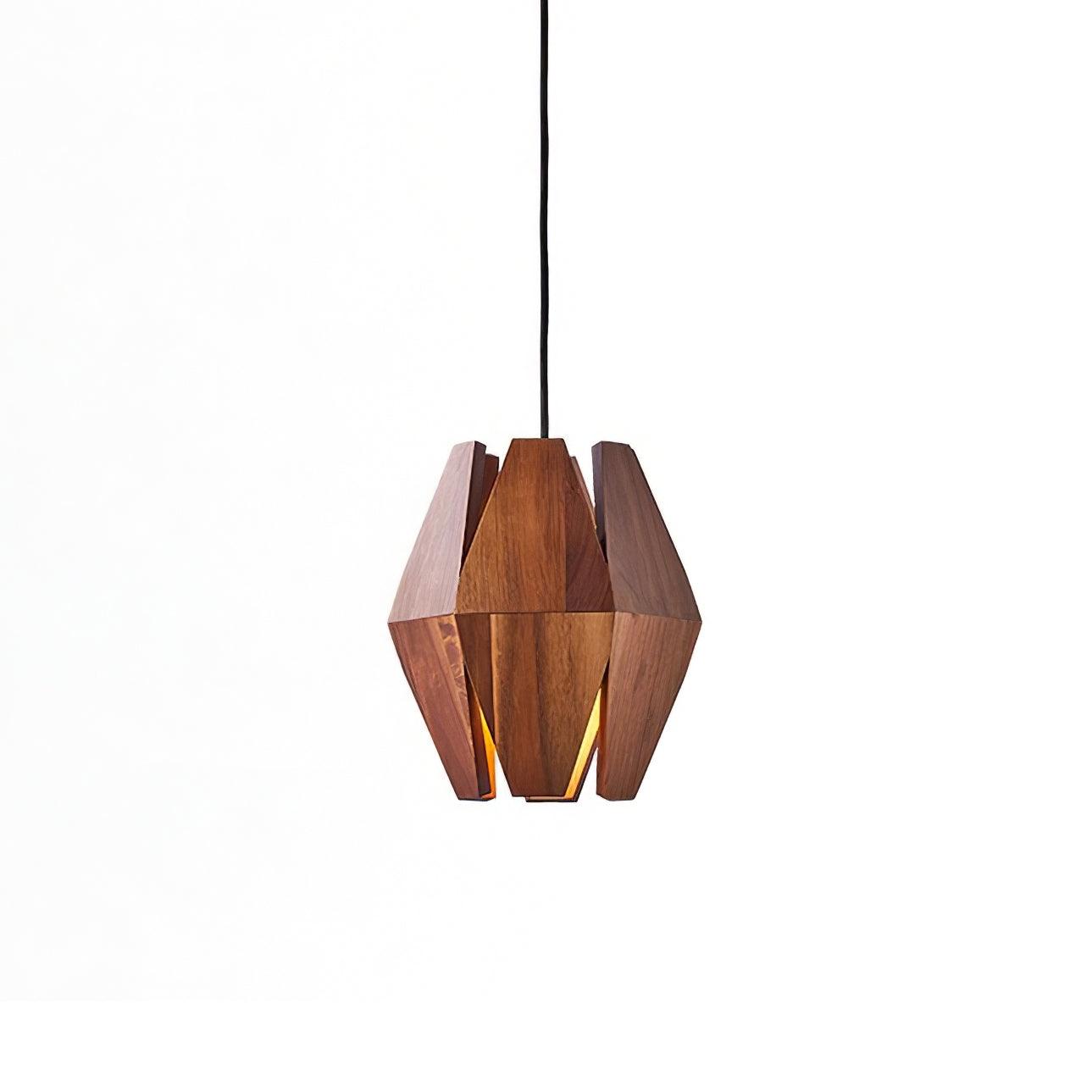 Holz Pendelleuchte Rund Ø35 cm, Dimmbar Modern