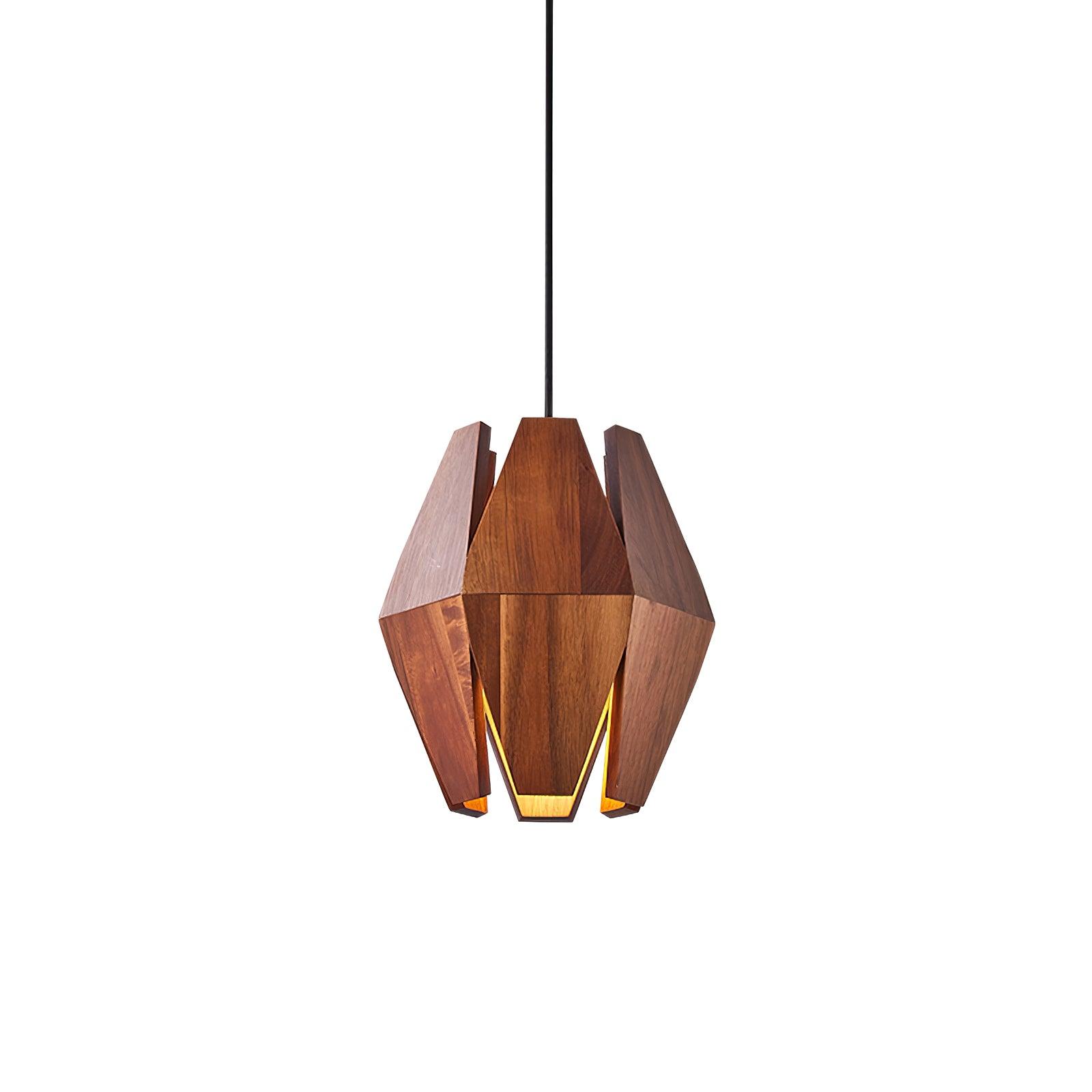 Holz Pendelleuchte Rund Ø35 cm, Dimmbar Modern