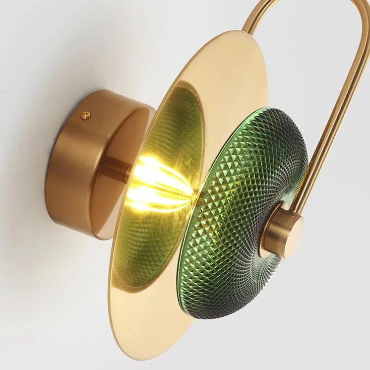 Messing Wandleuchte Glas, Wandlampe 2- oder 3-flammig