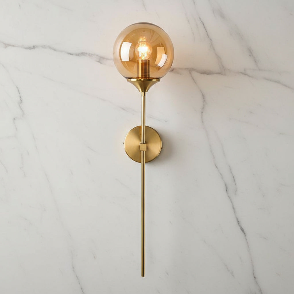 Moderne Wandlampe aus Metall und Glas – E27, Minimalistisches Design