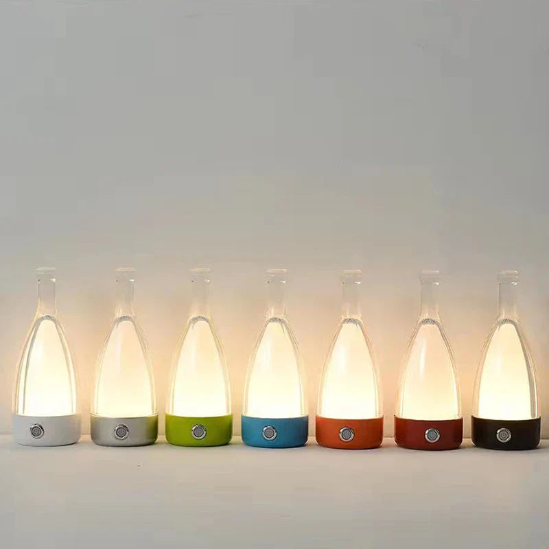 LED Flaschenlampe kabellos, Weinflasche Tischleuchte