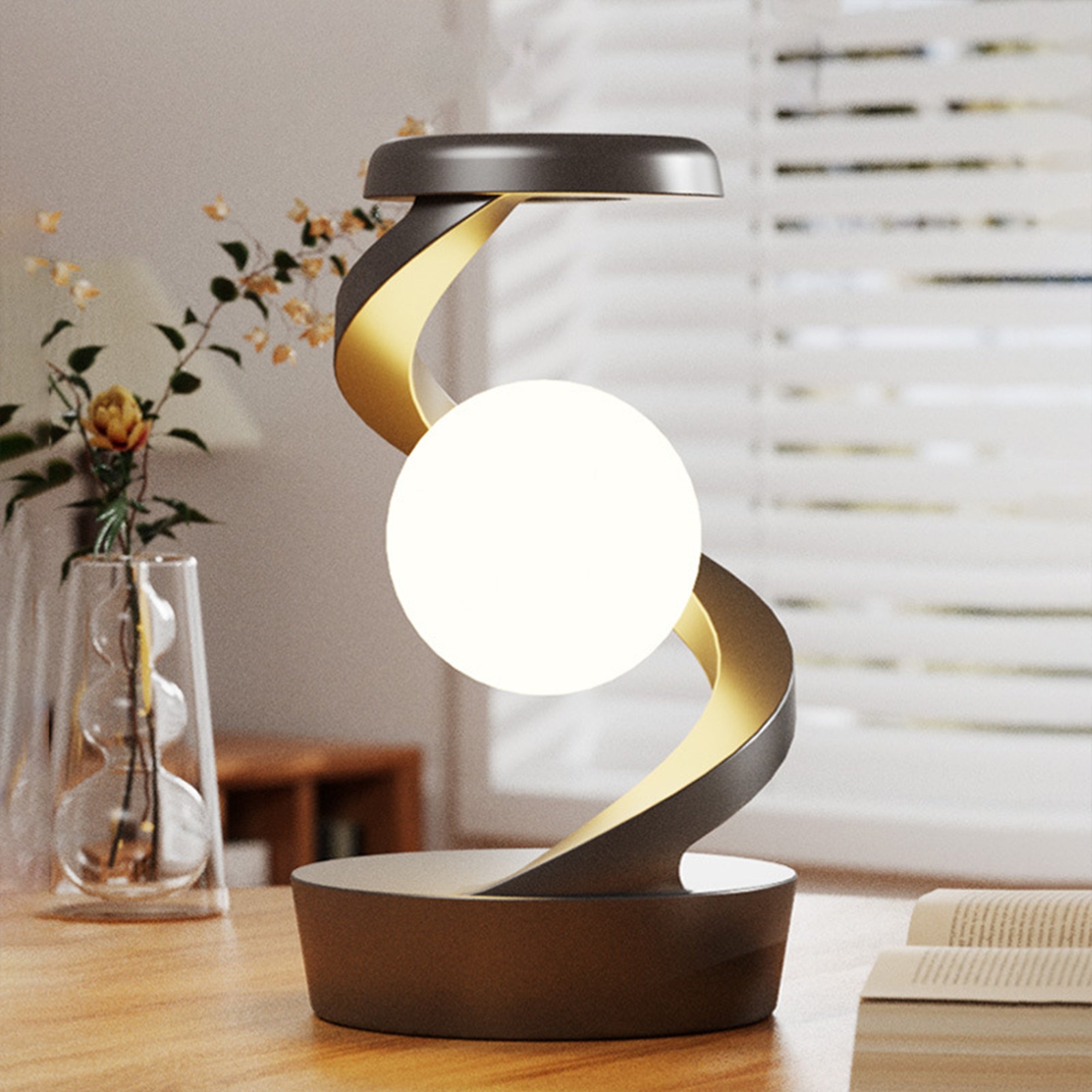LED RGB Tischlampe, Gestensteuerung, Wireless Charging, Dimmbar