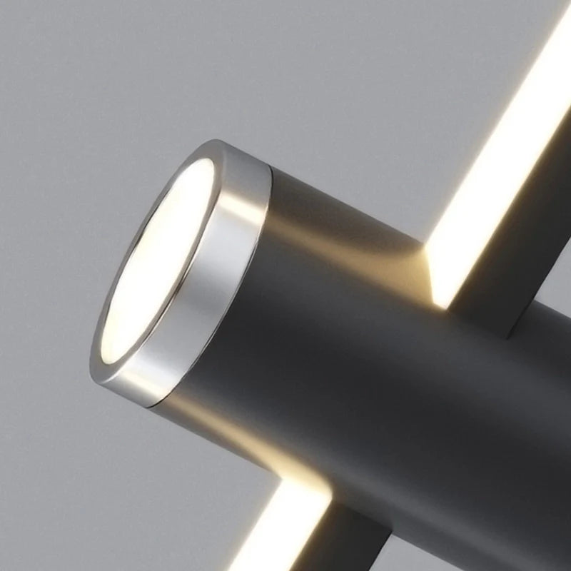 LED Hängelampe Esstisch Linear, Pendelleuchte Schwarz Gold Dimmbar 120/150 cm