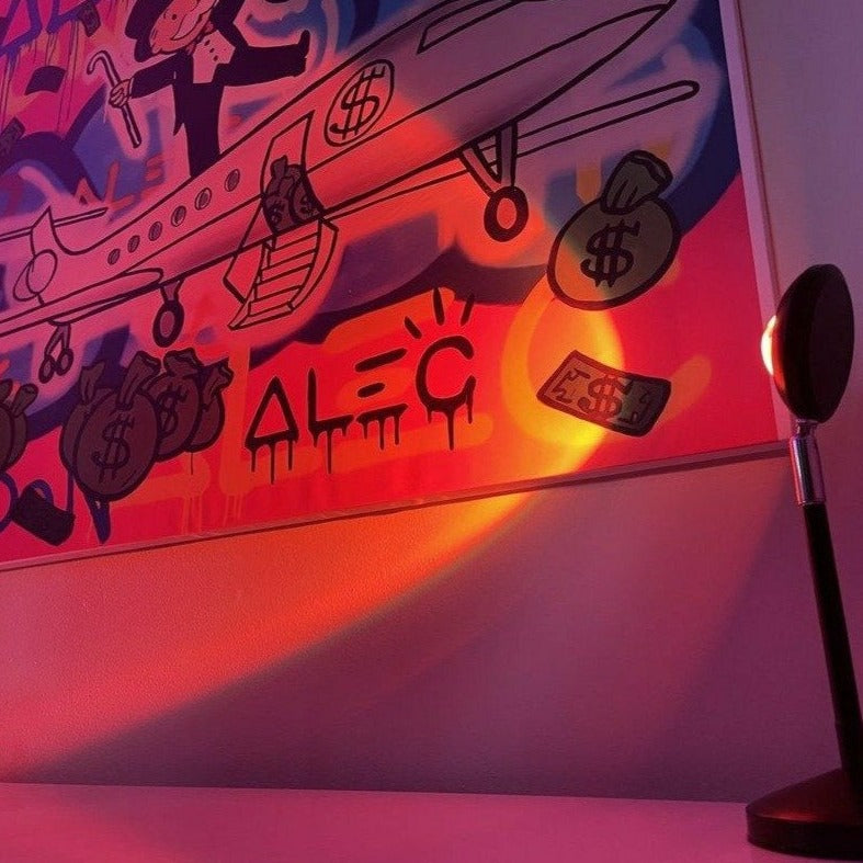Sunset Lampe LED, 180° Projektor, Dimmbar, USB