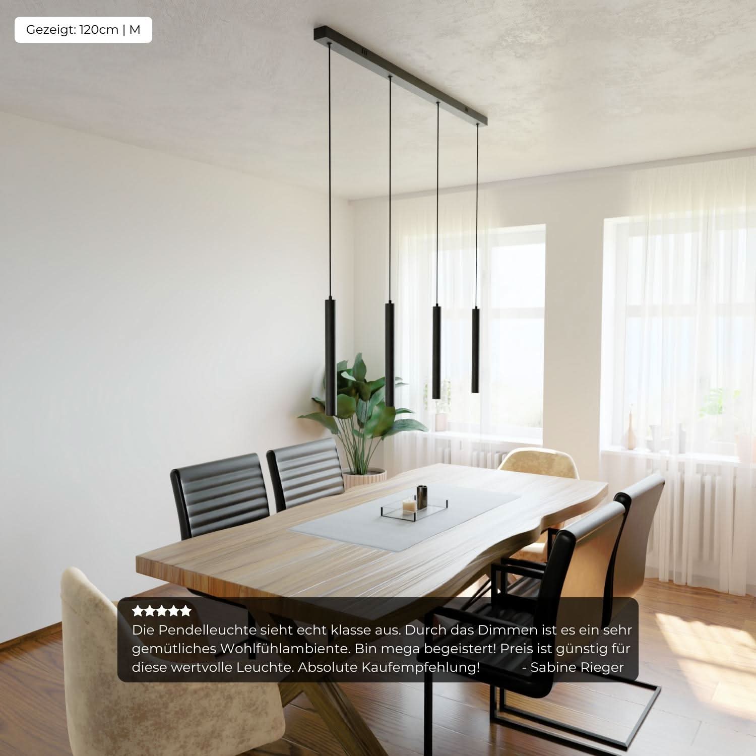LED Pendelleuchte dimmbar mit Memory, Moderne Hängeleuchte