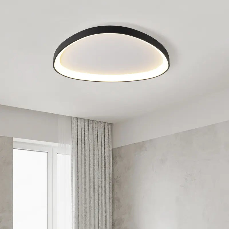 LED Deckenleuchte Flach mit Fernbedienung, Dimmbar Schwarz Weiß