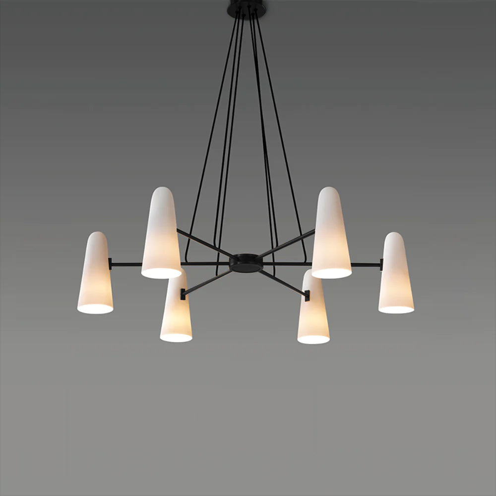 Kronleuchter Glas Messing, Vintage Design Dimmbar