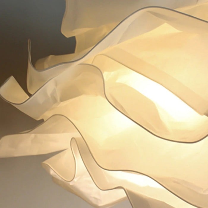 Papier Pendelleuchte rund, Hängeleuchte Papier weiß modern