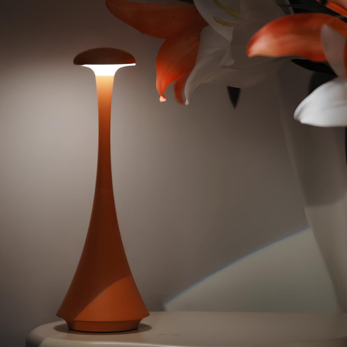 Kabellose LED Tischlampe mit Akku, Touch dimmbar, 3 Lichtfarben, Aluminium