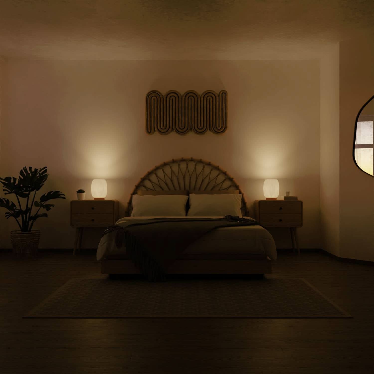 Origami Tischlampe LED, Design Tischleuchte modern