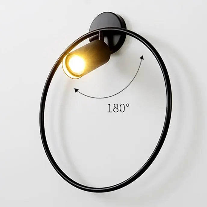 Verstellbare LED Wandlampe Schwarz, Gold, Modernes Design aus Metall