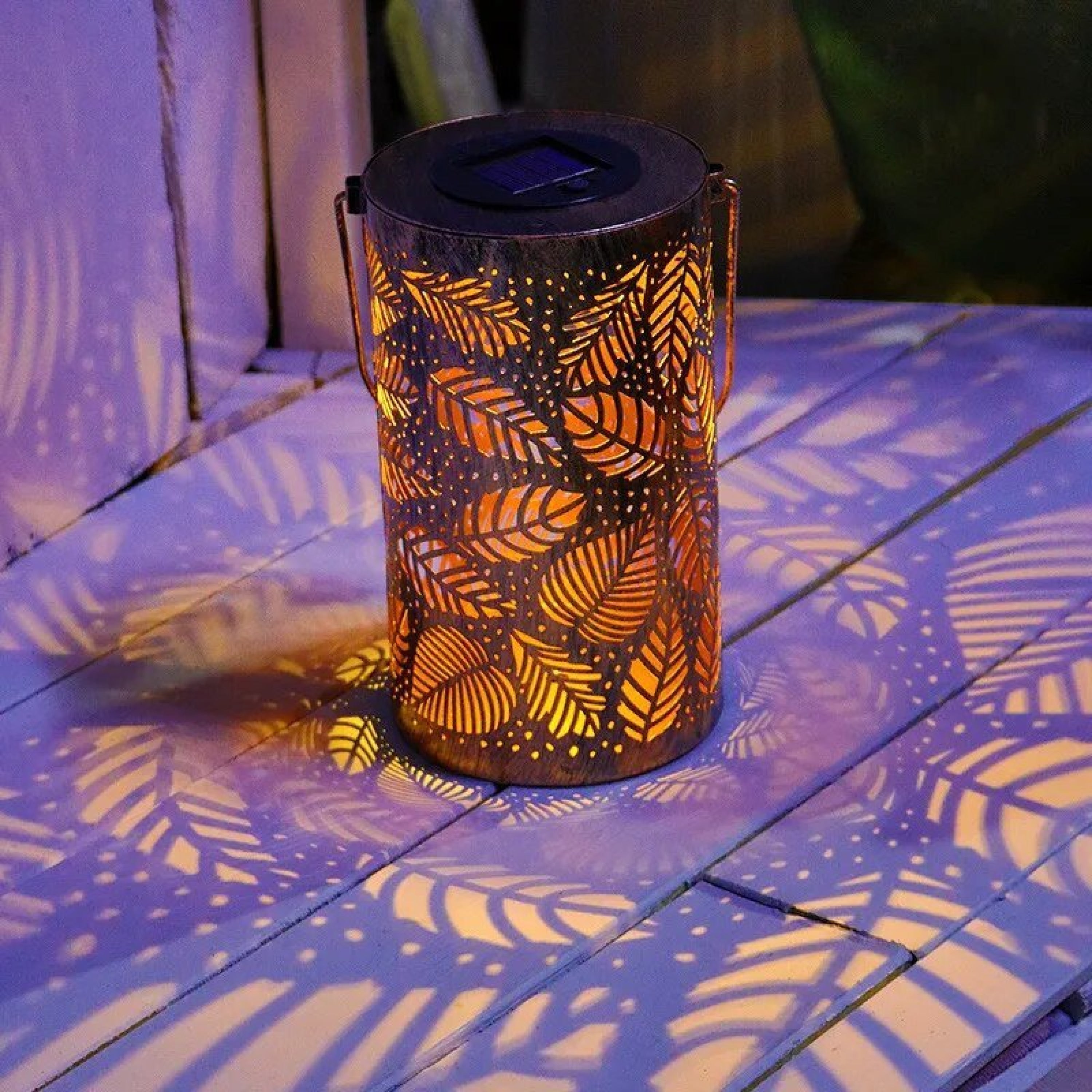 LED Solarleuchte Garten Deko, Blattdesign Leuchte