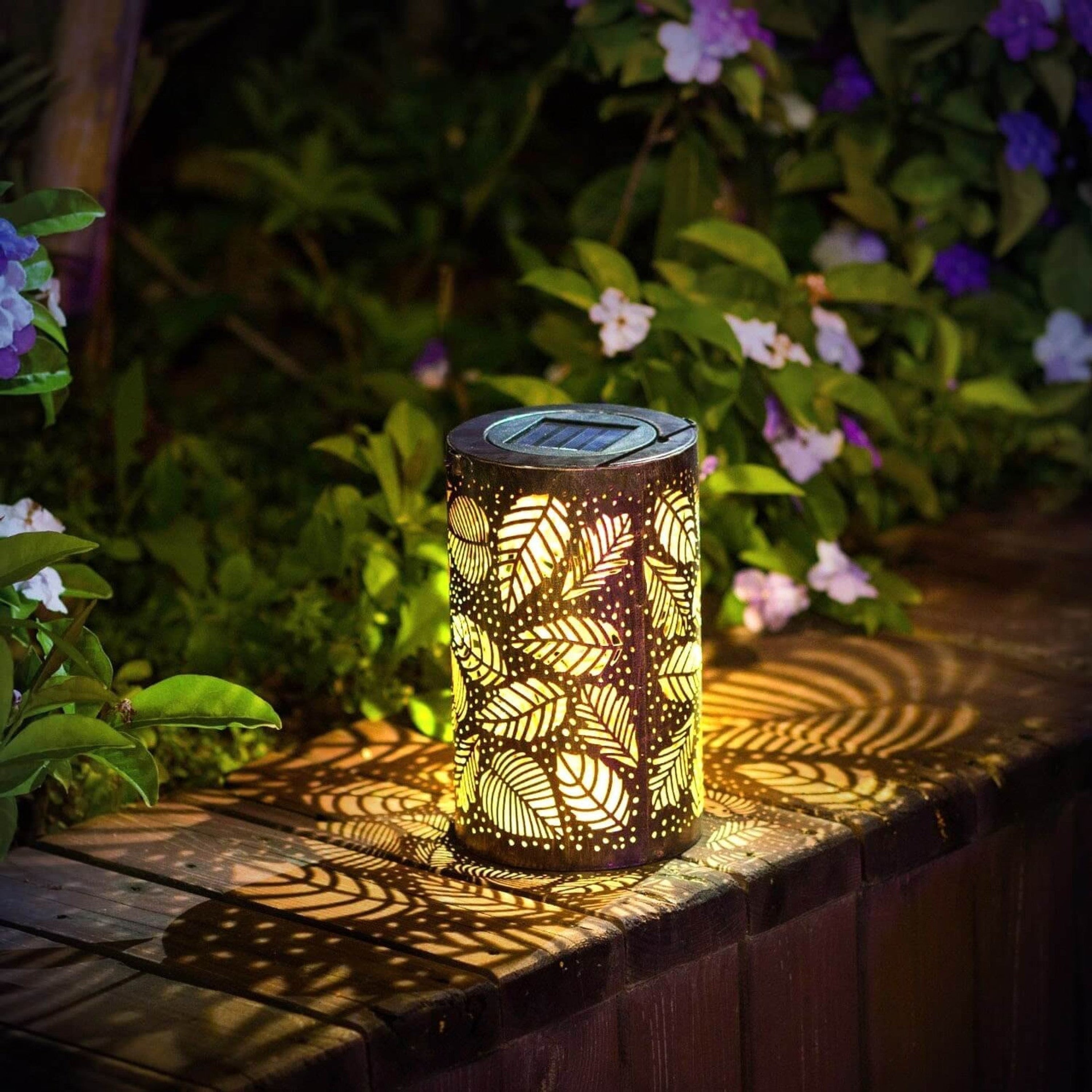 LED Solarleuchte Garten Deko, Blattdesign Leuchte