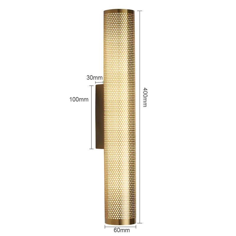 Gold Wandleuchte LED, Schlanke Wandlampe modern