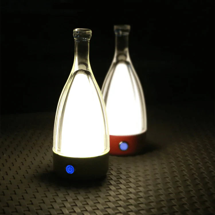 LED Flaschenlampe kabellos, Weinflasche Tischleuchte