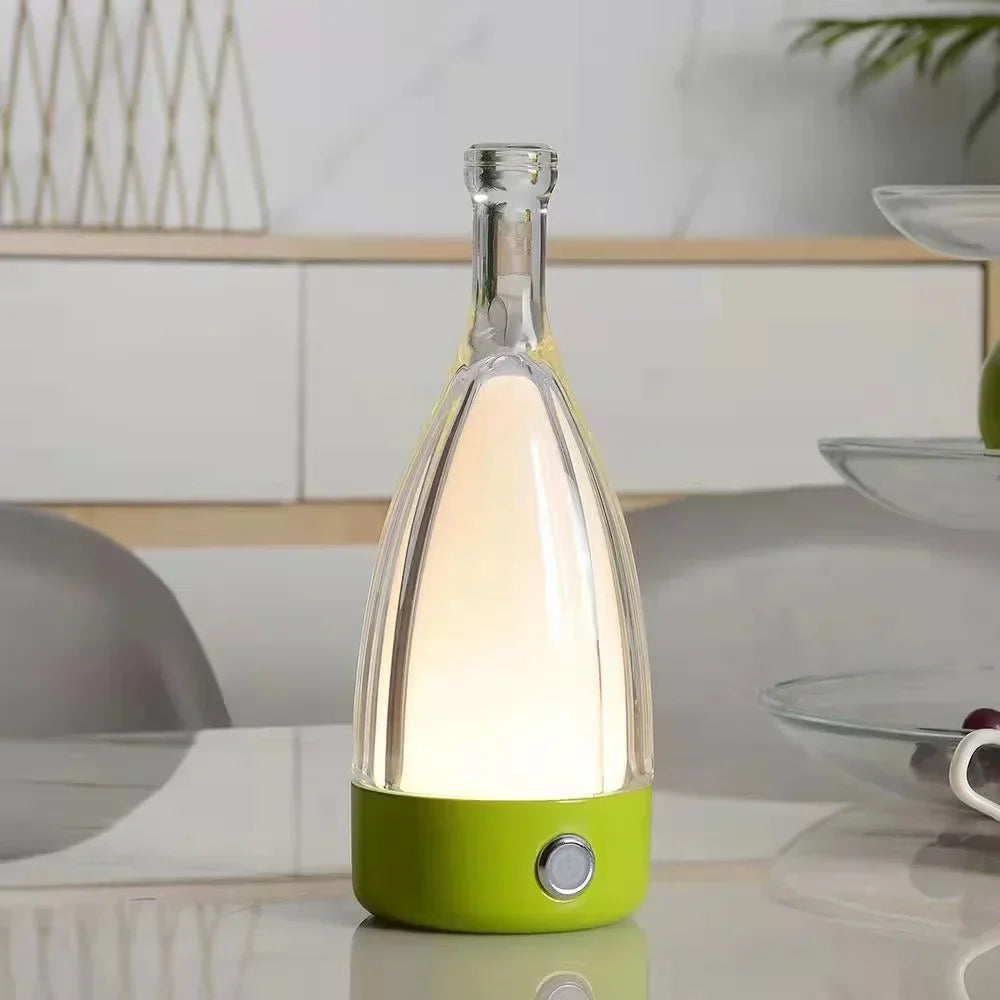LED Flaschenlampe kabellos, Weinflasche Tischleuchte