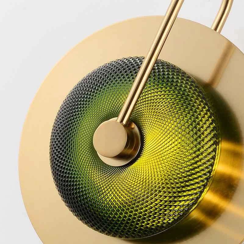Messing Wandleuchte Glas, Wandlampe 2- oder 3-flammig
