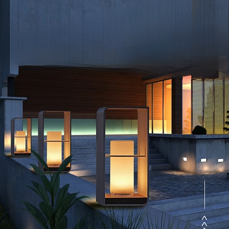 Luxuriöse moderne Solar-Außenlampe