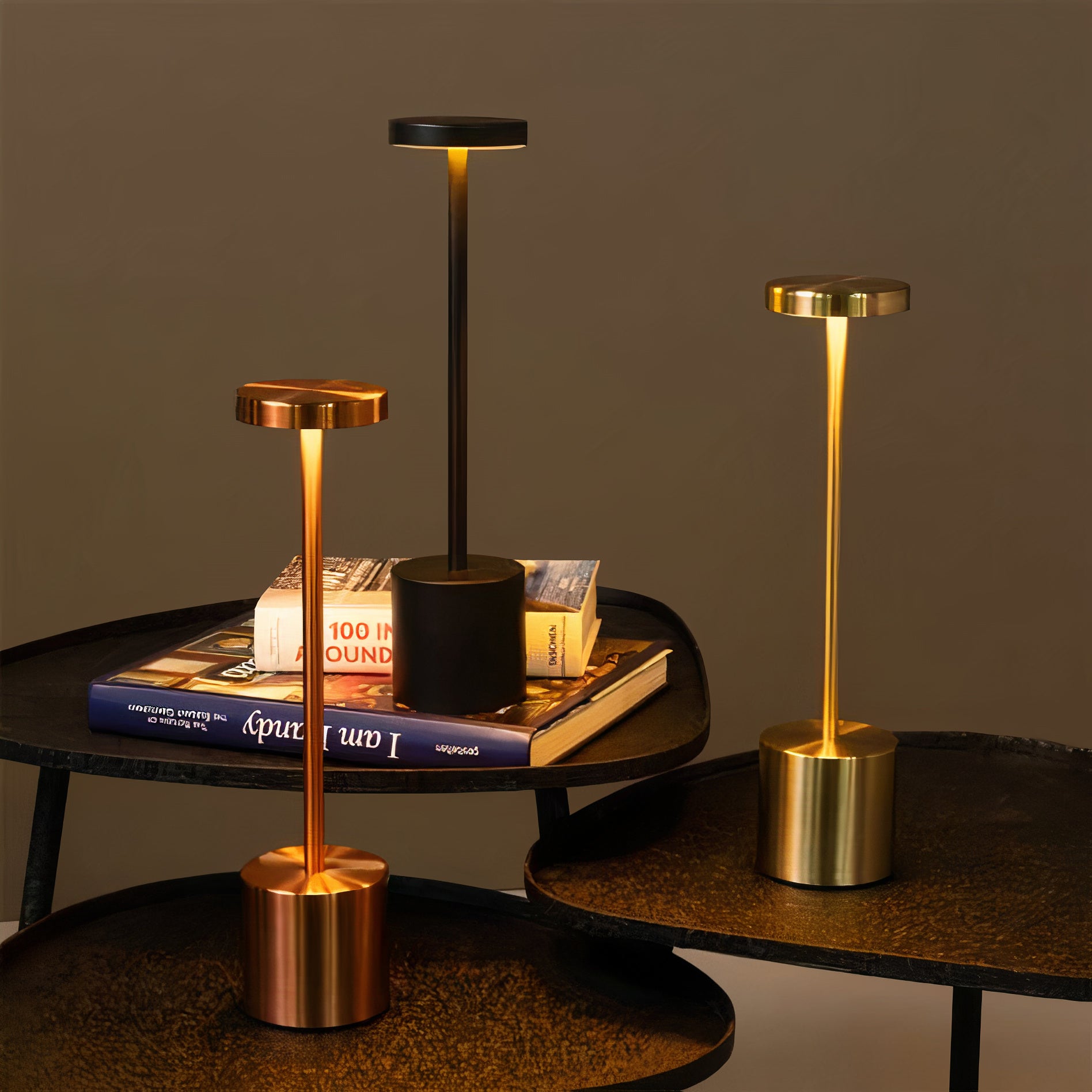 Elegante kabellose Tischleuchte